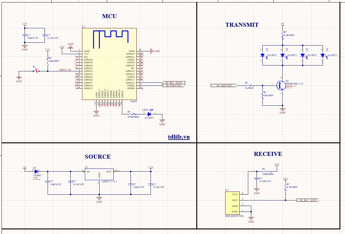 WiFi + bluetooth Tdlife Developer (Điều khiển hồng ngoại)